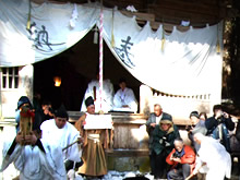 写真：刈谷沢神明宮作始め神事（筑北村）