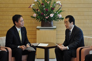 写真：菅総理への要請