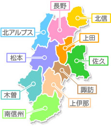 長野県の10広域 長野県