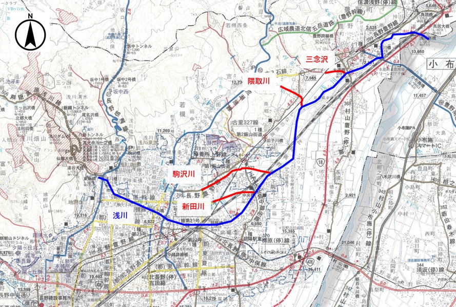 河川改修位置図