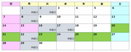 9月の特別ポイント日は、20日、21日、23日、25日、26日です。