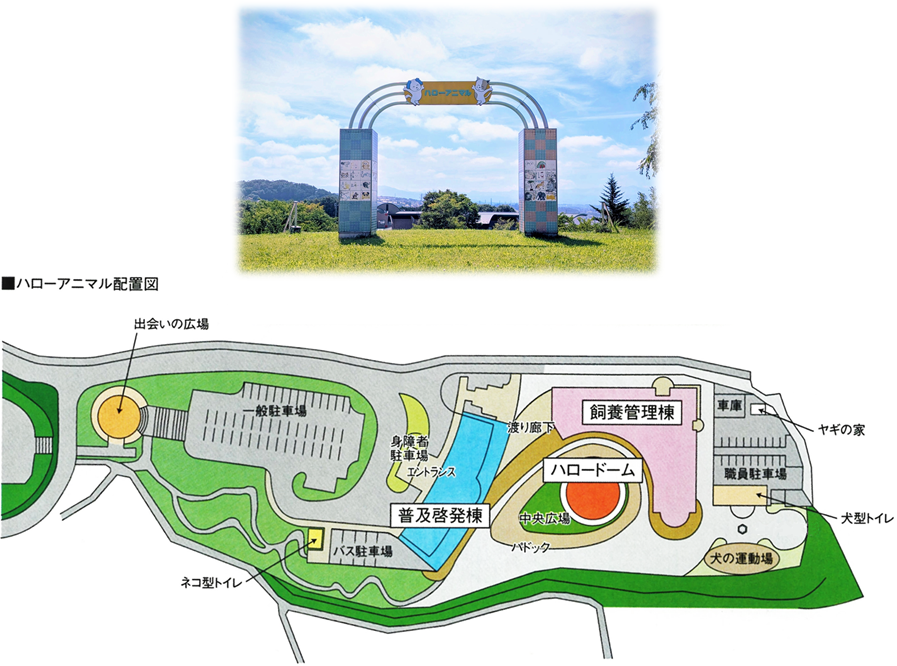 ハローアニマルの施設概略図