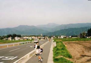 琴ヶ沢線沿線の田園地域の写真