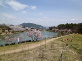 写真：荒神山ため池（辰野町）