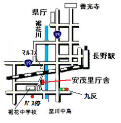 安茂里庁舎　地図