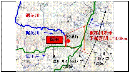 裾花川流域概要図