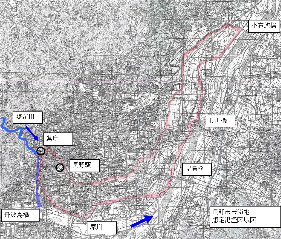 想定氾濫区域図