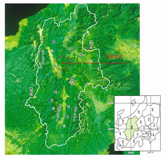 女鳥羽川位置図