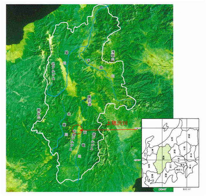 上穂沢川位置図