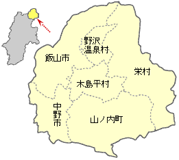 北信地域の地図