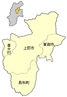 上田地域の地図