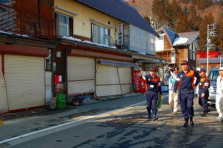 写真：栄村横倉地区の現場の様子