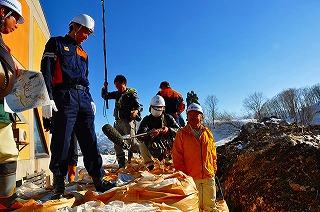 写真：中条川の被災現場の様子