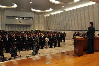 写真：仕事始めの式の様子