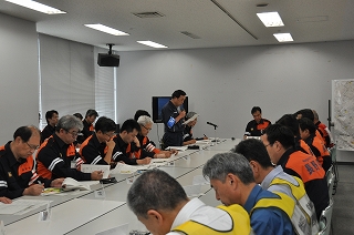 写真：地震総合防災訓練（対策本部）