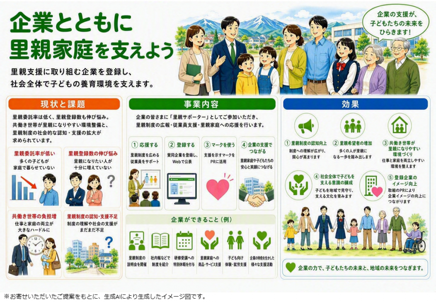 企業とともに里親家庭を支えよう