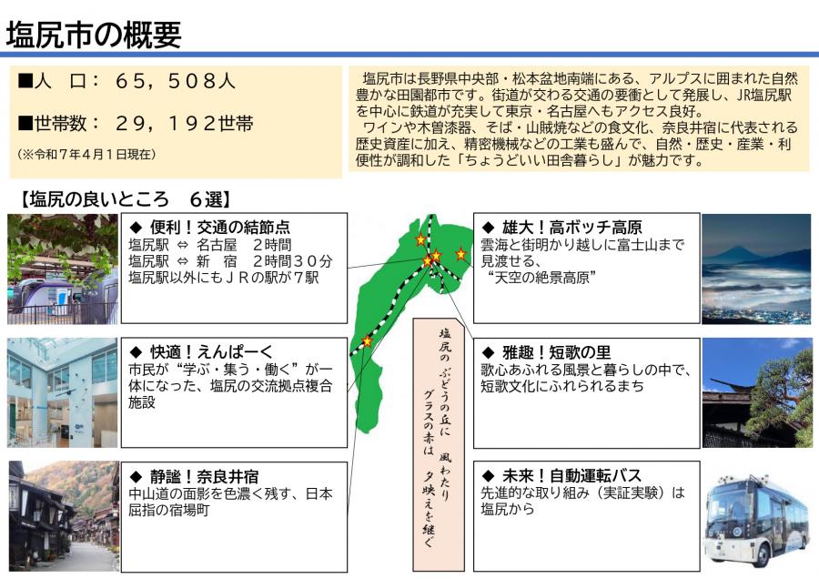 移住塩尻市特徴