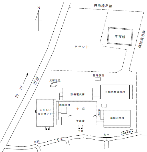 松本技術専門校配置図