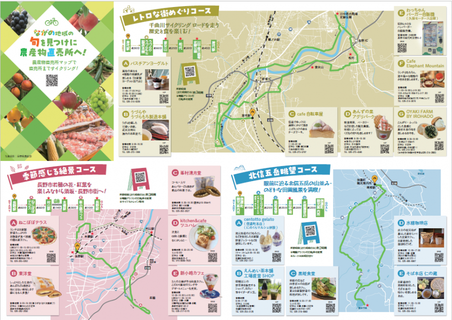 ながの地域サイクリングスポットMAP_裏
