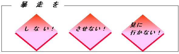 暴走をしない、させない、見に行かない