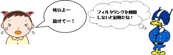 フィルタリングを利用しないと危険