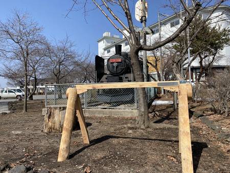 懐古園駐車場に設置しているサイクルラック