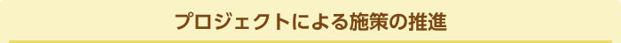 プロジェクトによる施策の推進