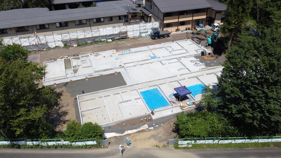 基礎打設完了の写真（8月5日）