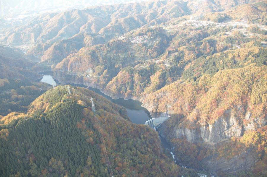 裾花ダム空撮