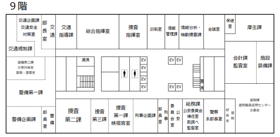 本館9階フロア図